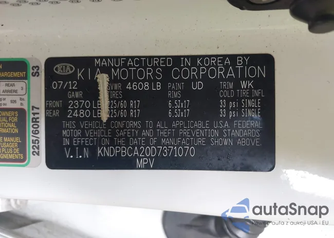 KNDPBCA20D7371070: 42646660