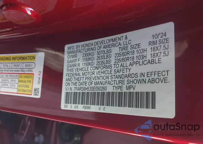 7FARS6H53SE050260: 42646682