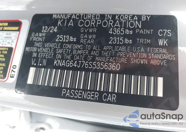 KNAG64J76S5356360: 42646731