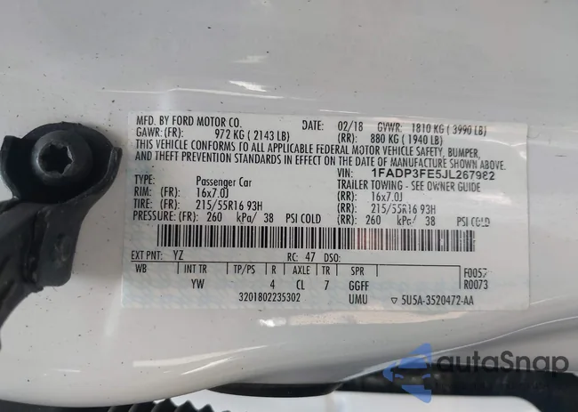 1FADP3FE5JL267982: 42646881