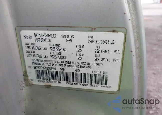 3B7HC12Y7XG164404: 42646166