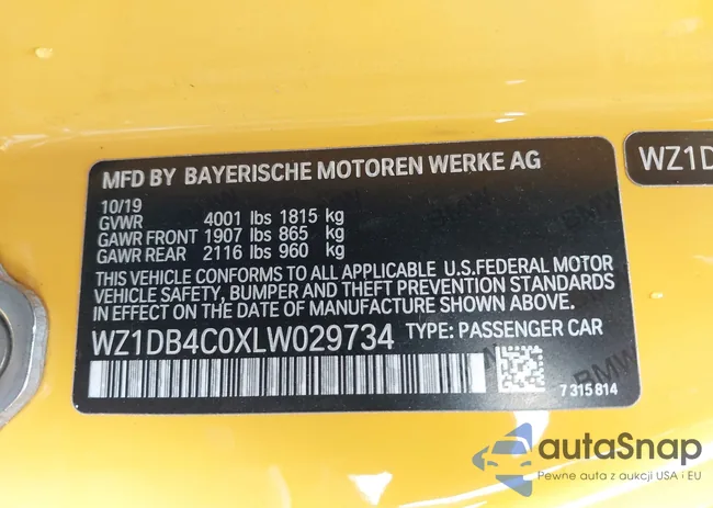 WZ1DB4C0XLW029734: 42647456