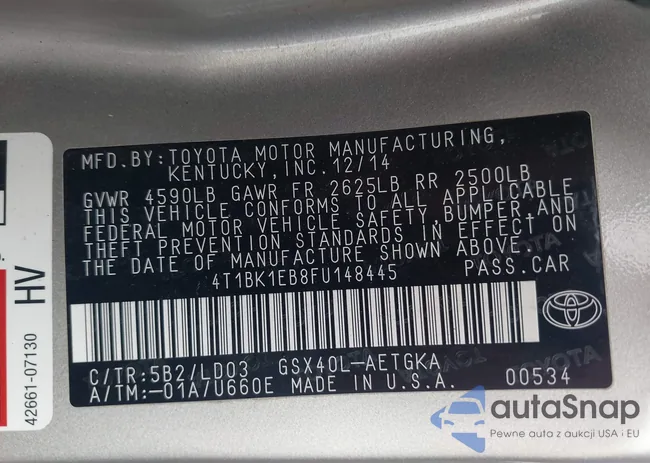 4T1BK1EB8FU148445: 42647491