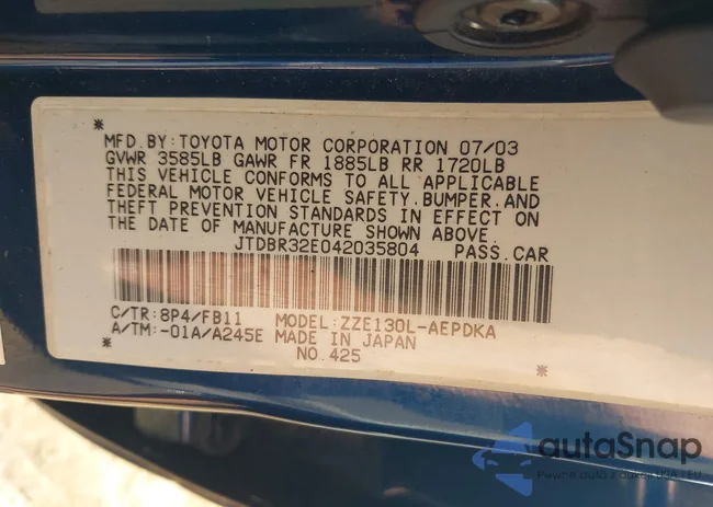 JTDBR32E042035804: 42647518