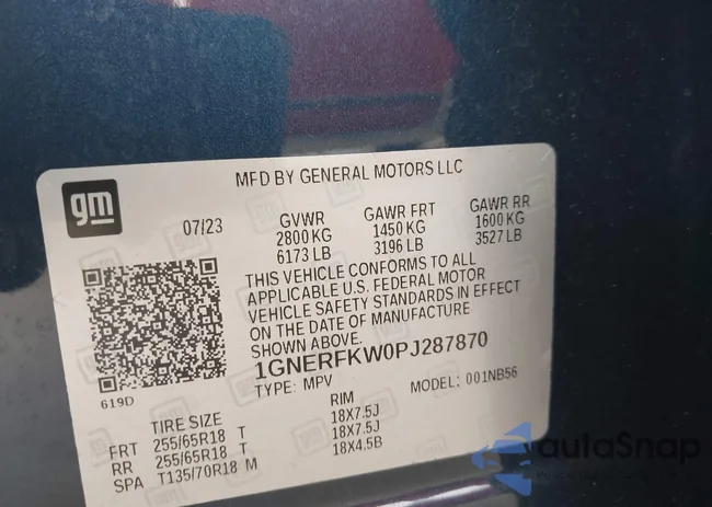 1GNERFKW0PJ287870: 42647560