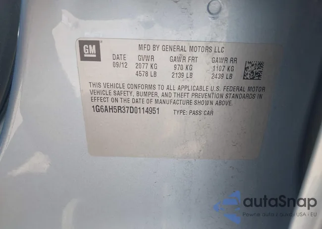 1G6AH5R37D0114951: 42647657