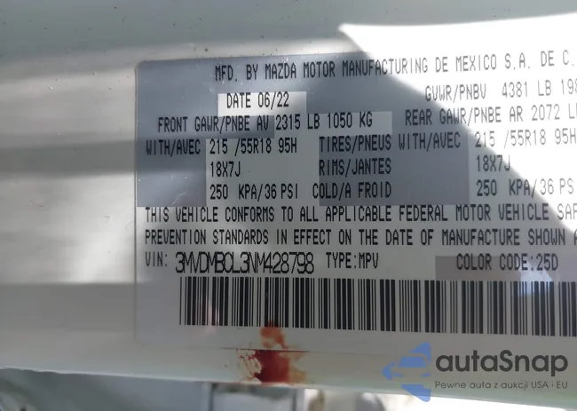 3MVDMBCL3NM428798: 42647843