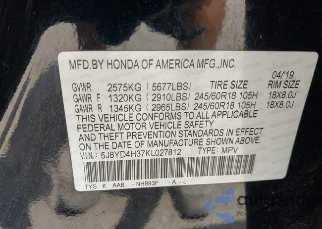 5J8YD4H37KL027812: 42647940