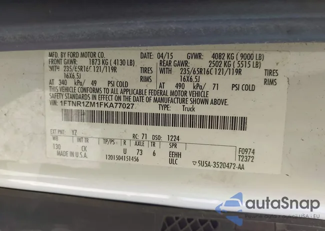 1FTNR1ZM1FKA77027: 42646944