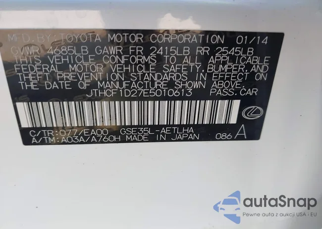 JTHCF1D27E5010613: 42646960