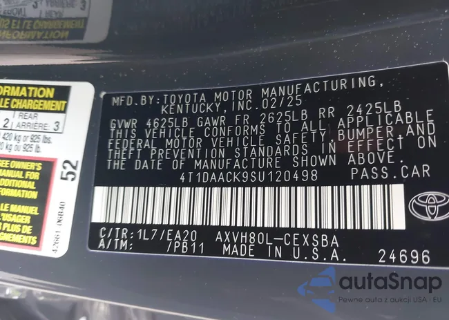 4T1DAACK9SU120498: 42646971