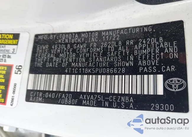 4T1C11BK5PU086628: 42646996