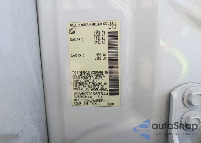 1N4AA6AP7JC363644: 42646999