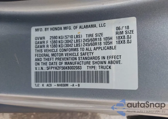 5FPYK2F56KB002083: 42647071