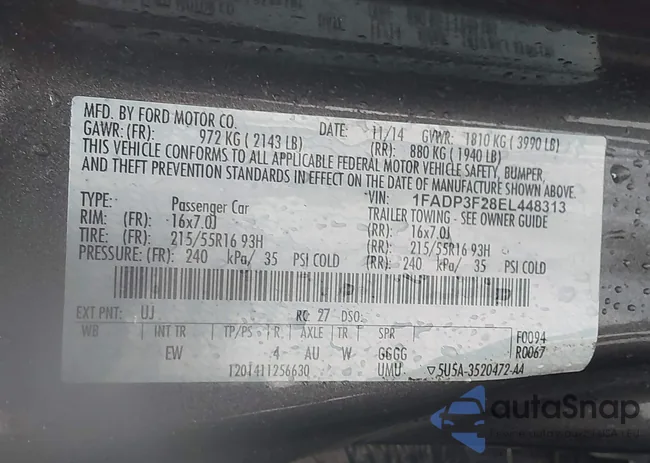 1FADP3F28EL448313: 42647168