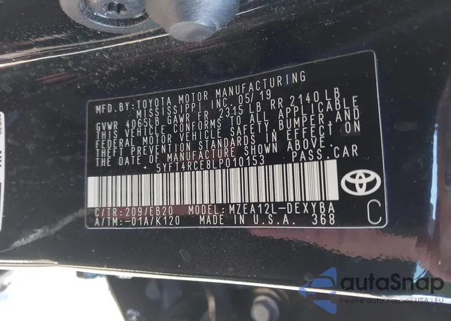 5YFT4RCE8LP010153: 42647322