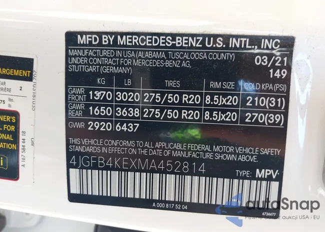 4JGFB4KEXMA452814: 42647325