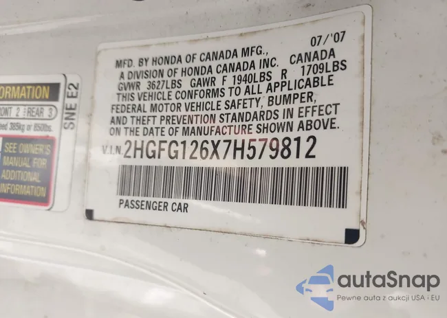 2HGFG126X7H579812: 42648377