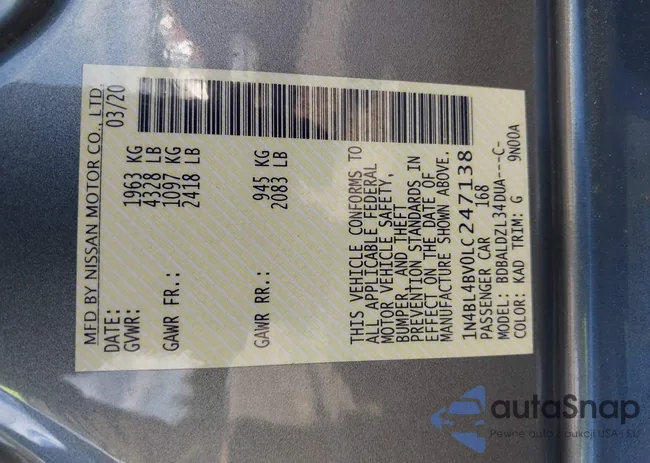 1N4BL4BV0LC247138: 42648485