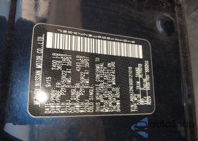 JN8AZ2NE9G9121016: 42648490