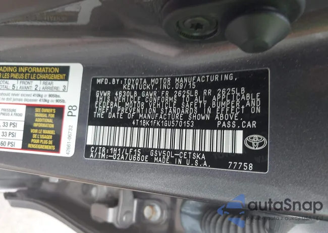 4T1BK1FK1GU570153: 42648514