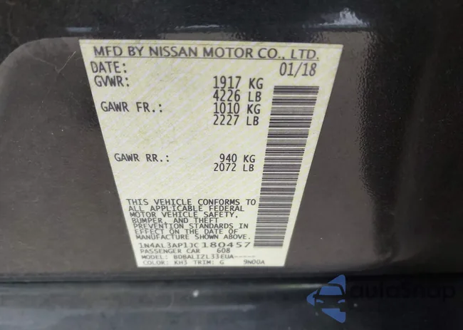 1N4AL3AP1JC180457: 42648640