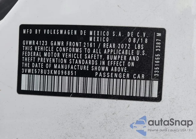 3VWE57BU3KM096851: 42648670