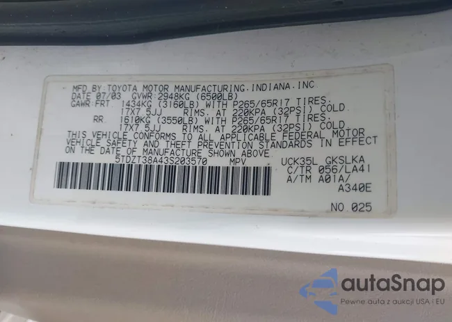 5TDZT38A43S203570: 42648122