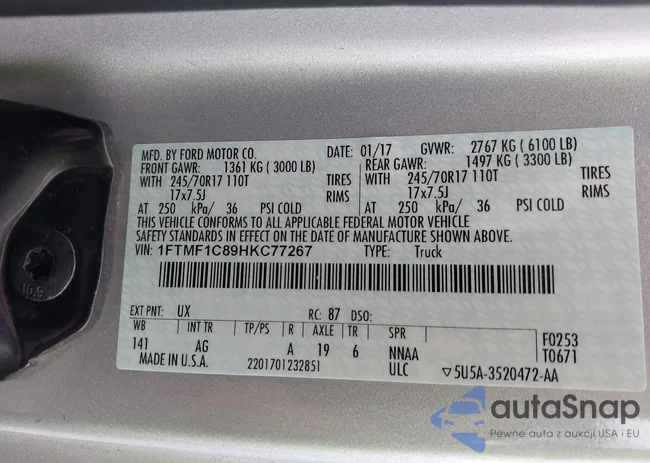 1FTMF1C89HKC77267: 42648212