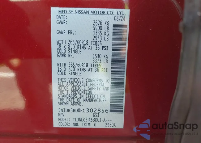 5N1DR3BD0RC302856: 42649419