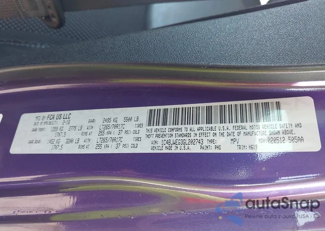 1C4BJWEG3GL202743: 42649431