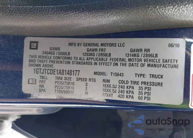 1GTJTCDE1A8148177: 42649433