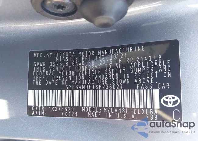 5YFB4MDE4SP236024: 42649603