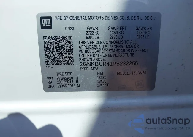 3GNKBCR41PS232255: 42649644