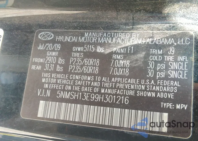 5NMSH13E99H301216: 42649715