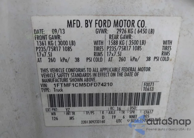 1FTMF1CM5DFD74210: 42649783