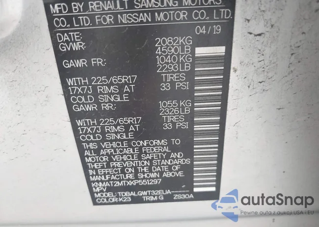 KNMAT2MTXKP551297: 42649923