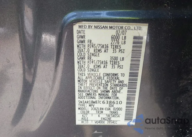 5N1AR18W87C638610: 42649220