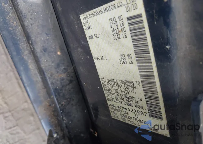 1N4AL2AP2BN422897: 42649230