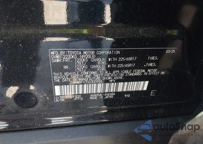 2T3LWRFV3LW075715: 42649265