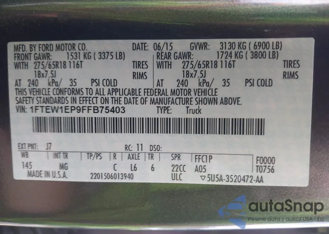 1FTEW1EP9FFB75403: 42649332