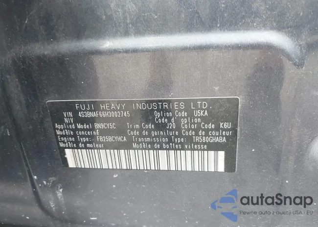 4S3BNAF66H3002745: 42650355