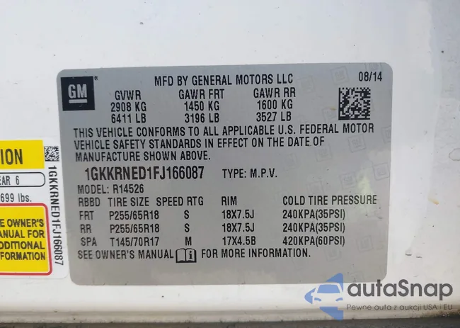 1GKKRNED1FJ166087: 42650379