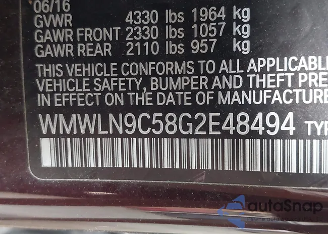 WMWLN9C58G2E48494: 42650544