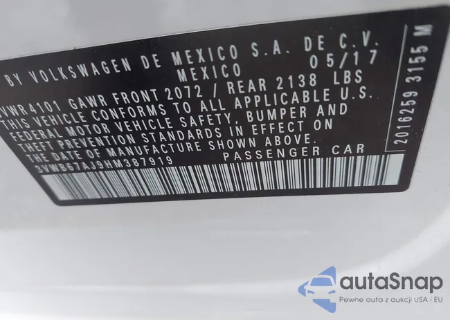 3VWB67AJ9HM387919: 42650596