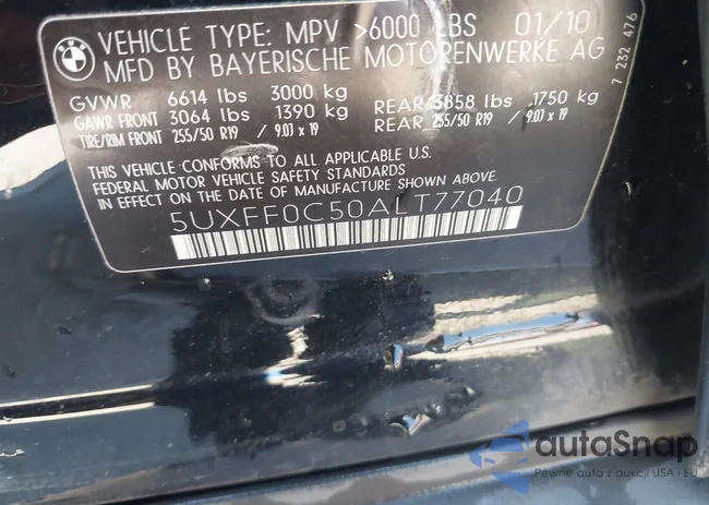 5UXFF0C50ALT77040: 42650814