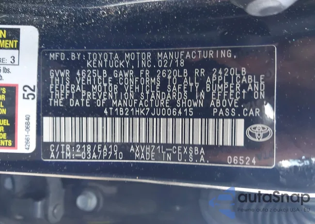 4T1B21HK7JU006415: 42650819