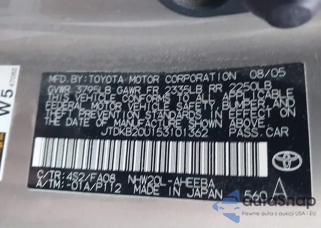 JTDKB20U153101362: 42650832