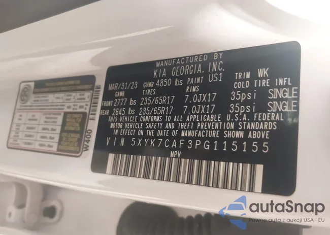 5XYK7CAF3PG115155: 42650840