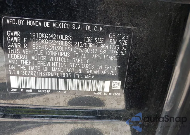 3CZRZ1H37RM701883: 42650858